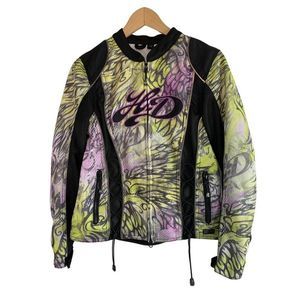Harley Davidson Womens Small Moto Jacket Embroider Release 2013 EUC Zip 6145